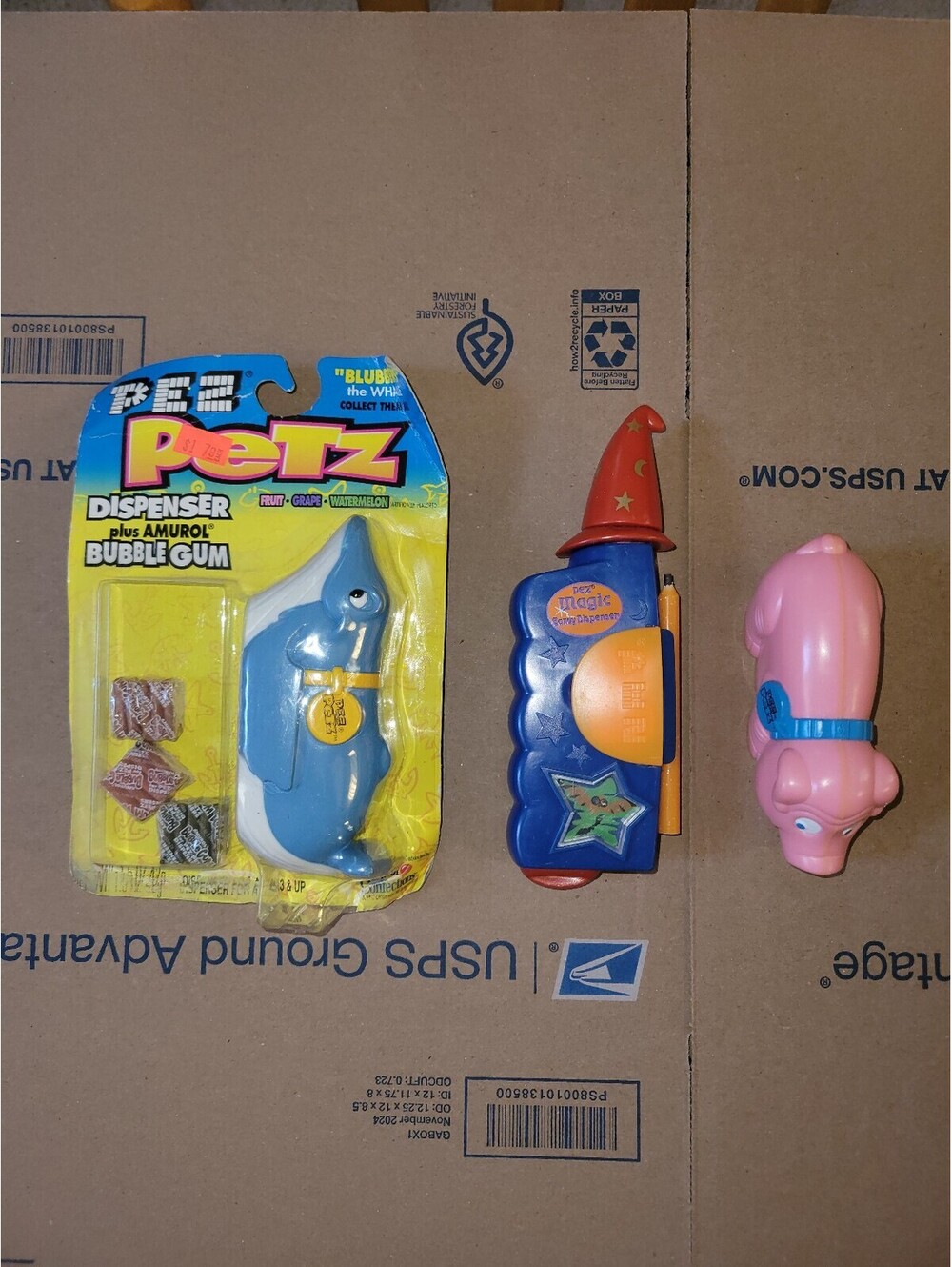 PEZ Dispenser Set with Blubbers the Whale, Magic Wand, and Pink Pig - Multi-Item